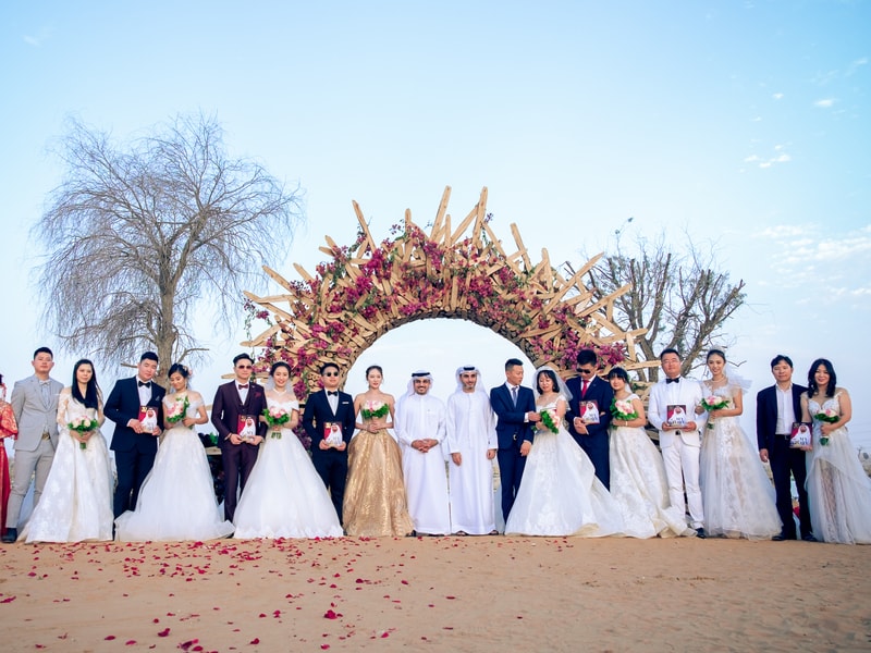 Watch: Dubai’s Love Lakes Transform into Stunning Wedding Destination for Chinese Couples